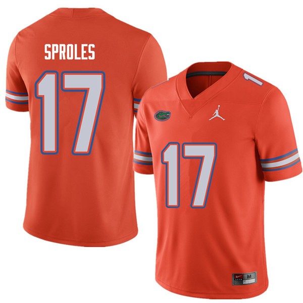 Jordan Brand Men #17 Nick Sproles Florida Gators College Football Jerseys Orange